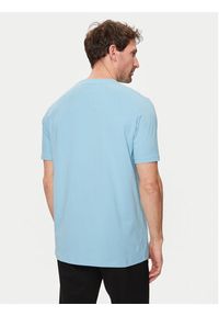 Karl Lagerfeld - KARL LAGERFELD T-Shirt 755027 542221 Błękitny Regular Fit. Typ kołnierza: dekolt w karo. Kolor: niebieski. Materiał: bawełna #3
