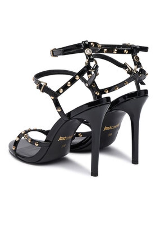 Just Cavalli Sandały 79RA3S20 ZSD52 Czarny. Kolor: czarny. Materiał: skóra
