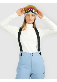 4f - 4F Bielizna termiczna polarowa (góra) damska - biała L. Typ kołnierza: kołnierzyk stójkowy. Kolor: biały. Materiał: polar. Sezon: zima. Sport: turystyka piesza #1