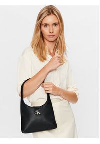 Calvin Klein Jeans Torebka Minimal Monogram Shoulder Bag K60K610843 Czarny. Kolor: czarny. Materiał: skórzane #3