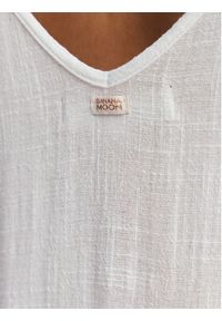 Banana Moon Sukienka letnia Dona Tafalia LTL10 Biały Regular Fit. Kolor: biały. Materiał: bawełna. Sezon: lato #5