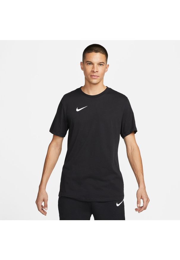 Nike - T-shirt sportowy z krótkim rękawem męski Dri-Fit Park 20 Tee. Kolor: czarny. Materiał: poliester, bawełna. Długość rękawa: krótki rękaw. Technologia: Dri-Fit (Nike). Długość: krótkie