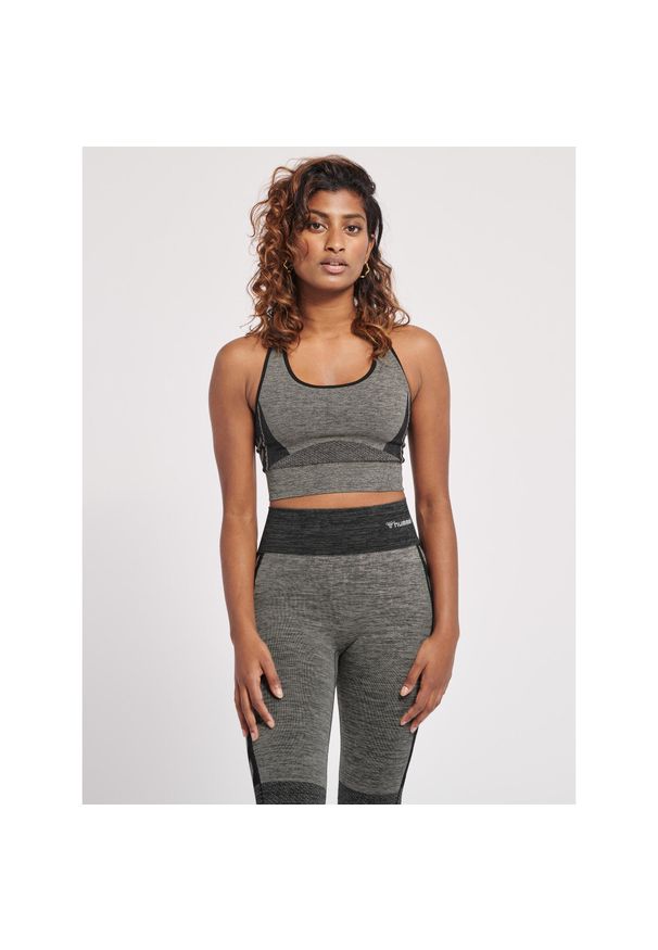 Stanik fitness cardio Hummel hmlClea. Kolor: zielony. Styl: sportowy