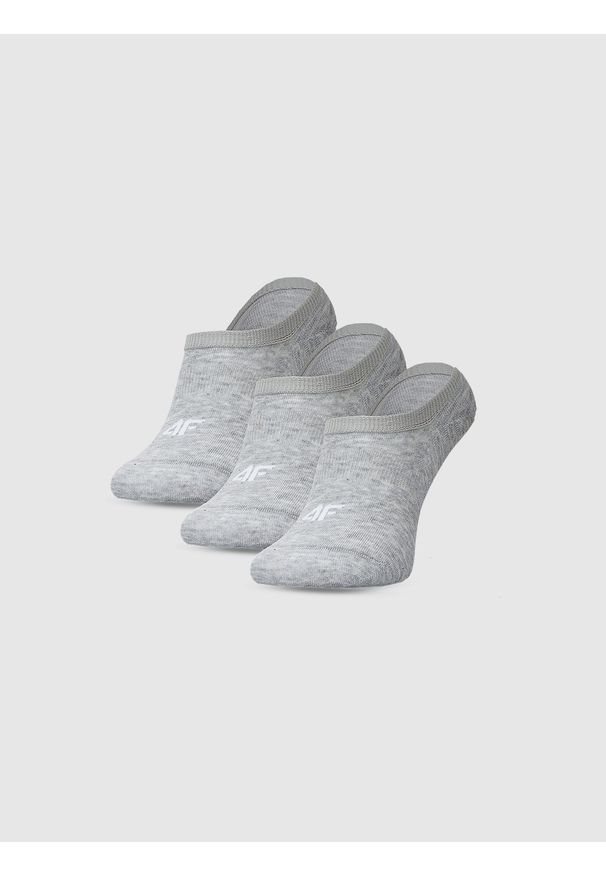 4f - 4F Skarpetki casual stopki (3-pack) męskie - szare 43-46. Kolor: szary. Materiał: bawełna, włókno, materiał, poliamid, elastan. Sport: turystyka piesza, fitness