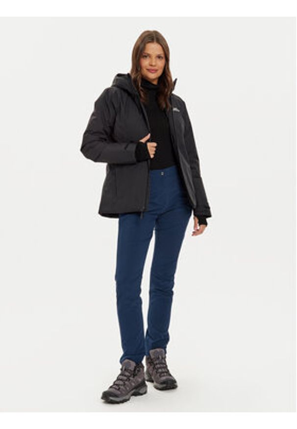 Jack Wolfskin Kurtka przeciwdeszczowa Wisper Ins A61893 Czarny Regular Fit. Kolor: czarny. Materiał: syntetyk