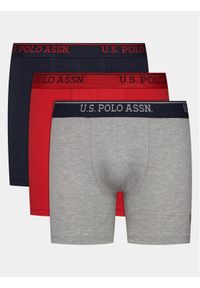 U.S. Polo Assn. Komplet 3 par bokserek 80454 Kolorowy. Materiał: bawełna. Wzór: kolorowy