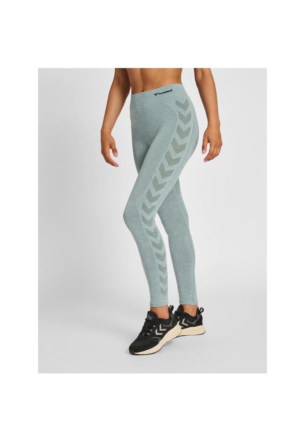 Legging bezszwowa kobieta Hummel Ci Mid. Kolor: zielony, niebieski, wielokolorowy. Materiał: materiał, dzianina. Sport: fitness