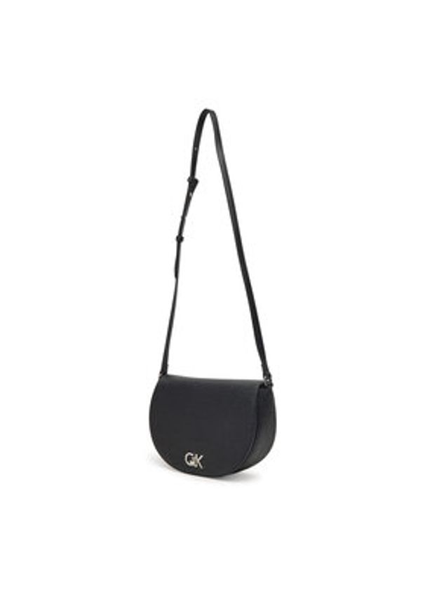 Calvin Klein Torebka Ck Hw Crossbody Saddle Bag_Tex K60K613233 Czarny. Kolor: czarny. Materiał: skórzane
