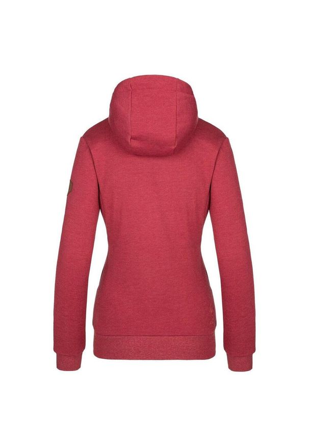 Damska bawełniana bluza z kapturem Kilpi Erry. Typ kołnierza: kaptur. Kolor: czerwony. Materiał: bawełna