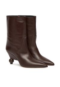 Weekend Max Mara Botki Rollio 2525796055600 Brązowy. Kolor: brązowy. Materiał: skóra #3