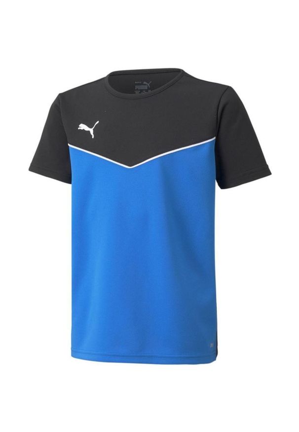 Koszulka dziecięca Puma Blue Jersey Jr 176 - Sportowa i komfortowa. Kolor: czarny, niebieski, wielokolorowy. Materiał: jersey