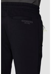 Aeronautica Militare - AERONAUTICA MILITARE Czarne męskie dresowe spodnie Sporty, Rozmiar S. Kolor: czarny. Materiał: dresówka #3