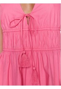 Seafolly Sukienka letnia Sunbreak Poplin 54878-DR Różowy Regular Fit. Kolor: różowy. Materiał: bawełna. Sezon: lato