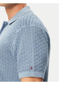 TOMMY HILFIGER - Tommy Hilfiger Polo MW0MW43246 Niebieski Regular Fit. Typ kołnierza: polo. Kolor: niebieski. Materiał: bawełna #5