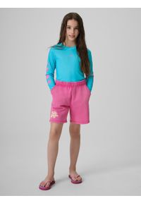 4f - 4F Longsleeve do pływania z nadrukiem dziewczęcy - niebieski 158/164 (12-14 lat). Okazja: na plażę. Kolor: niebieski. Materiał: materiał, włókno, skóra, dzianina. Długość rękawa: długi rękaw. Wzór: nadruk. Sezon: lato. Styl: klasyczny #2