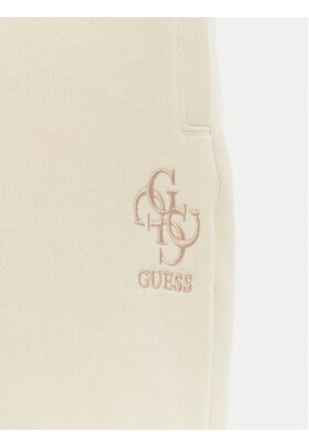 Guess Szorty sportowe M5GD10 KCN01 Écru Regular Fit. Materiał: bawełna. Styl: sportowy