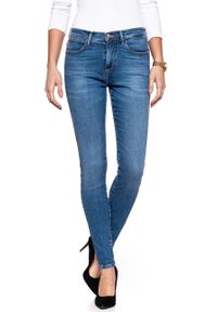 Wrangler - WRANGLER HIGH RISE SKINNY PIXI BLUE W27HFS17R. Stan: podwyższony #7