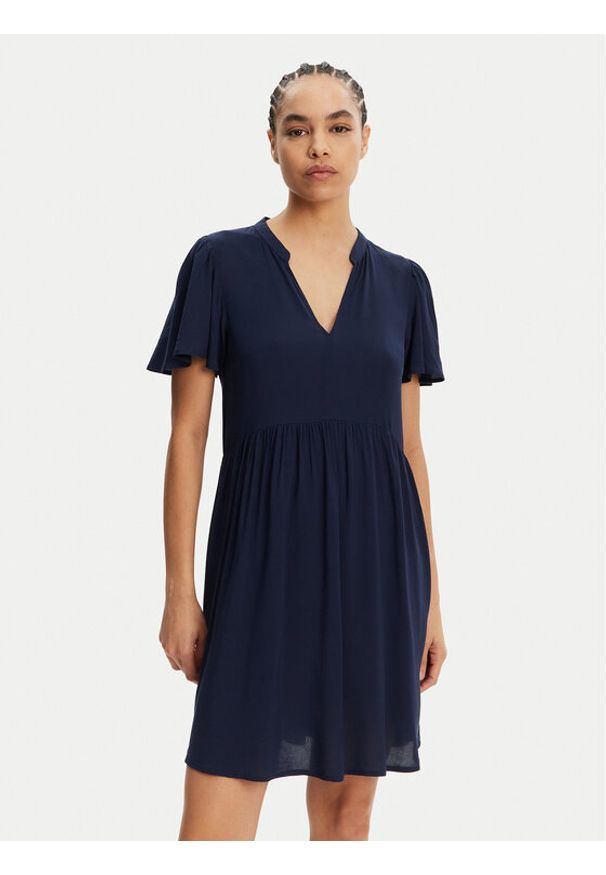 JDY Sukienka letnia Star 15257228 Granatowy Regular Fit. Kolor: niebieski. Materiał: wiskoza. Sezon: lato
