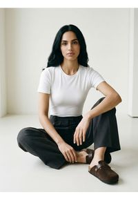 Sinsay - Spodnie wide leg z domieszką wełny i wiskozy - szary. Kolor: szary. Materiał: wiskoza, wełna
