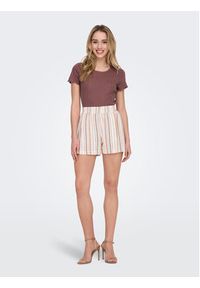 only - ONLY T-Shirt Carlotta 15256154 Różowy Tight Fit. Kolor: różowy. Materiał: bawełna #3