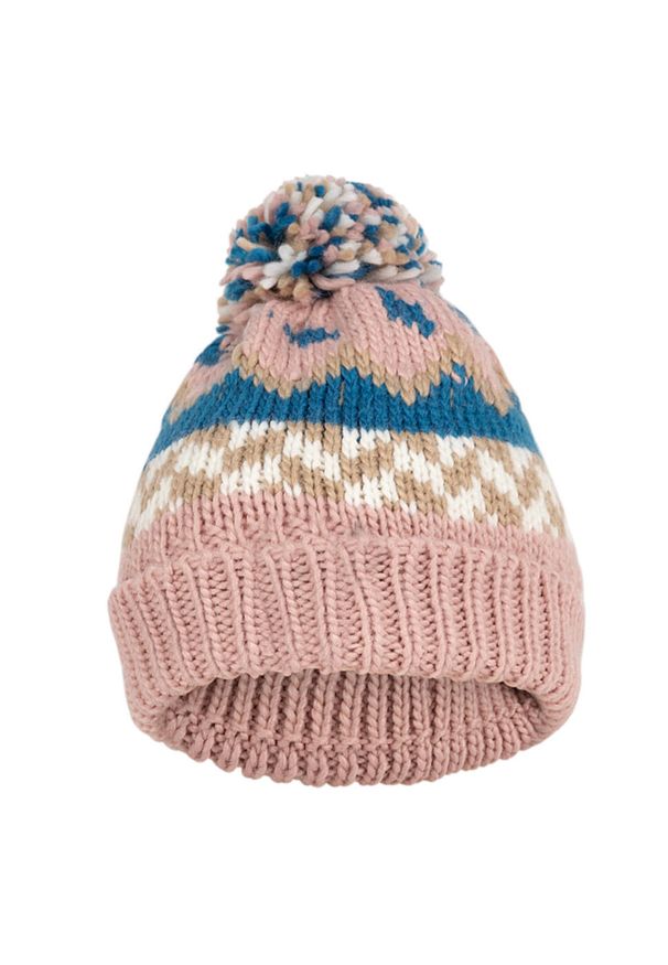 TRESPASS - Czapka Dziecięca Twiglet Chunky Knit Fleece Lined Hat. Kolor: wielokolorowy, niebieski, różowy. Sezon: zima. Styl: sportowy