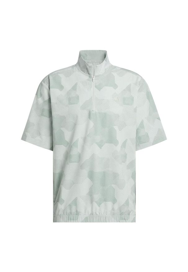 Adidas - Bluza Go-to DWR Short Sleeve Half-Zip. Typ kołnierza: golf. Kolor: szary. Materiał: materiał. Sport: golf