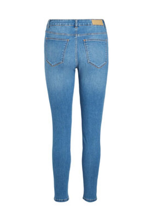 Vila Jeansy Sarah 14084766 Niebieski Skinny Fit. Kolor: niebieski