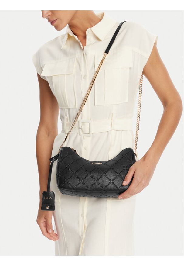 Liu Jo Torebka Ecs S Hobo AF5056 E0538 Czarny. Kolor: czarny. Materiał: skórzane
