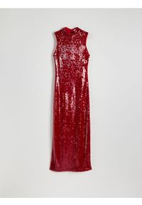 Reserved - Cekinowa sukienka - czerwony. Kolor: czerwony #1