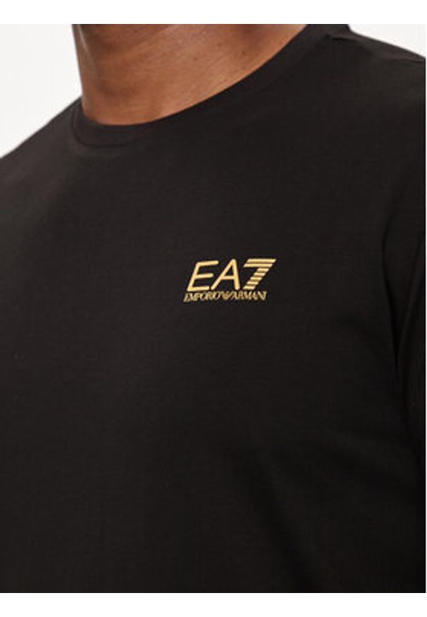 EA7 Emporio Armani T-Shirt 8NPT25 PJVPZ 0208 Czarny Regular Fit. Kolor: czarny. Materiał: bawełna