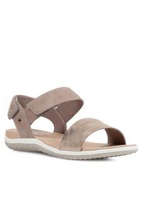 Geox Sandały D Sandal Vega D02R6F 09ACF C5004 Brązowy. Kolor: brązowy. Materiał: skóra