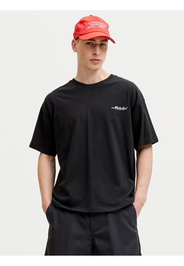 Jack & Jones T-Shirt Eterna 12295544 Czarny Loose Fit. Kolor: czarny. Materiał: bawełna