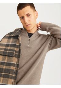 Jack & Jones - Jack&Jones Sweter Milano 12259664 Szary Relaxed Fit. Kolor: szary. Materiał: bawełna