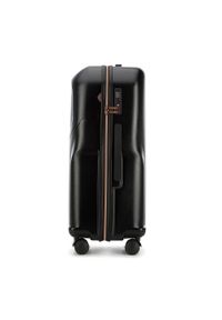 Wittchen - Duża walizka z polikarbonu z suwakiem w kolorze różowego złota czarna. Kolor: czarny. Styl: elegancki #6