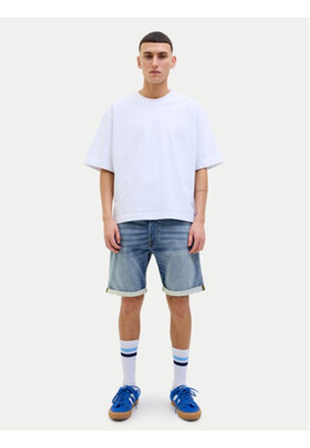 Jack & Jones Szorty jeansowe Rick 12269603 Niebieski Regular Fit. Kolor: niebieski. Materiał: bawełna