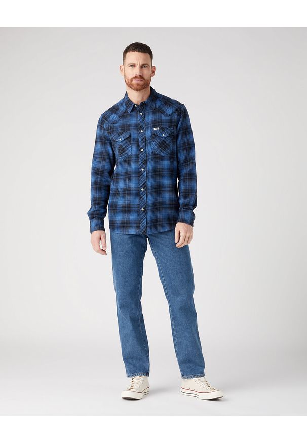 Wrangler - WRANGLER MĘSKA KOSZULA LS WESTERN SHIRT FEDERAL BLUE 112341162 W556015591