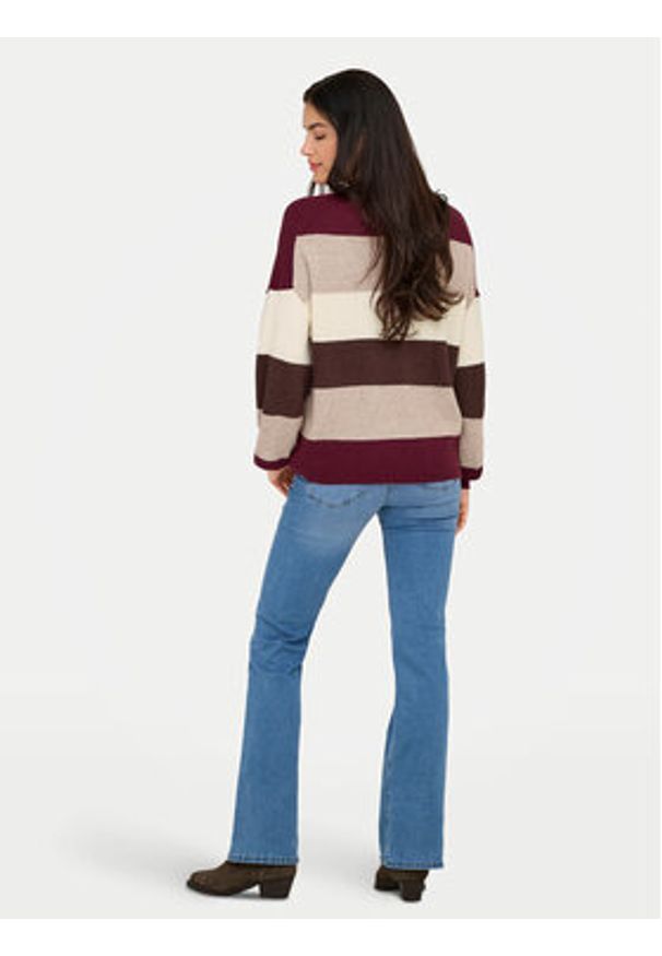 only - ONLY Sweter Atia 15220044 Fioletowy Regular Fit. Kolor: fioletowy. Materiał: syntetyk, wiskoza