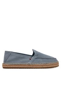 TOMMY HILFIGER - Tommy Hilfiger Espadryle Hilfiger Flex Espa Suede Loafer FM0FM05392 Szary. Kolor: szary. Materiał: zamsz, skóra