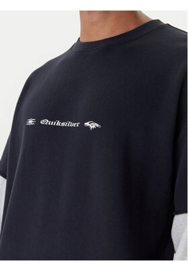 Quiksilver Bluza Openbar Crew EQYFT05154 Czarny Oversize. Kolor: czarny. Materiał: bawełna