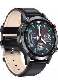 ZAXER - Smartwatch Zaxer L16 Czarno-brązowy. Rodzaj zegarka: smartwatch. Kolor: brązowy, wielokolorowy, czarny #1