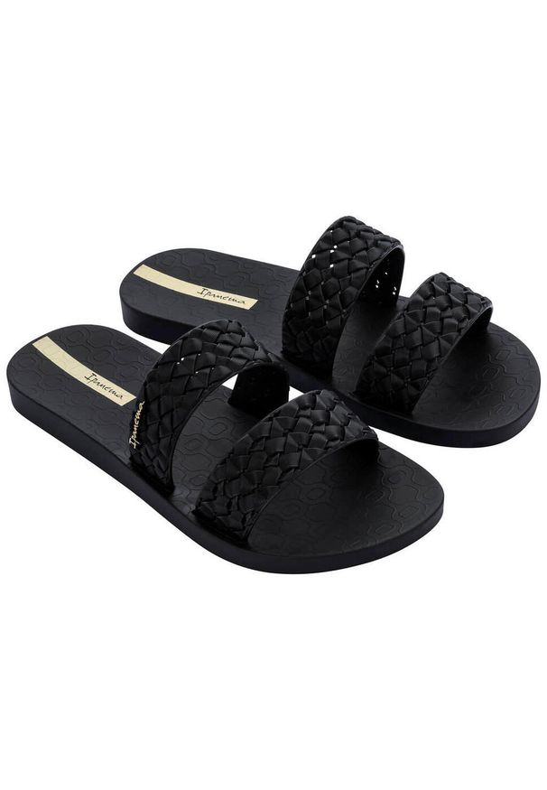 Klapki basenowe damskie Ipanema Renda II Fem. Kolor: czarny. Materiał: syntetyk, materiał. Styl: sportowy