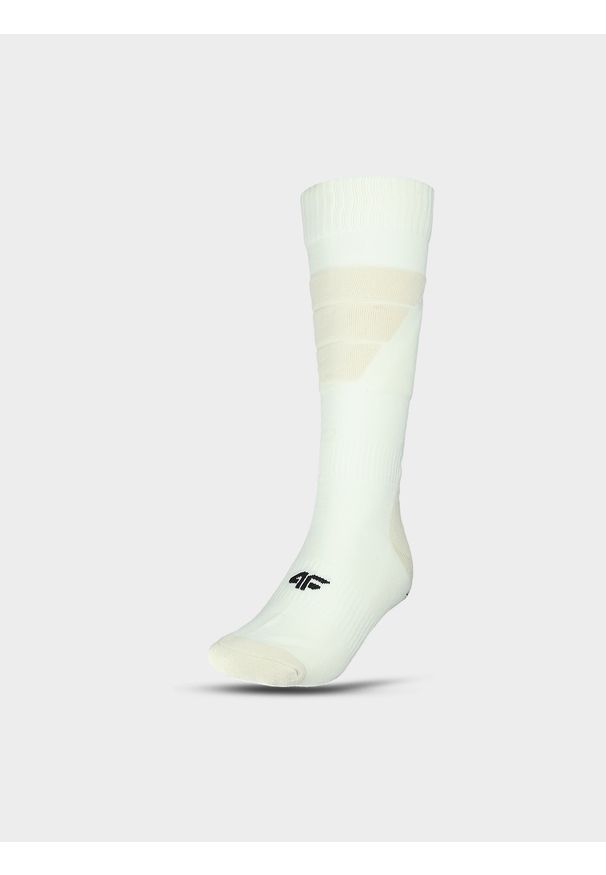 4f - 4F Skarpety narciarskie damskie - beżowe 35-38. Kolor: beżowy. Materiał: włókno, bawełna, syntetyk, materiał. Wzór: jednolity. Sport: narciarstwo