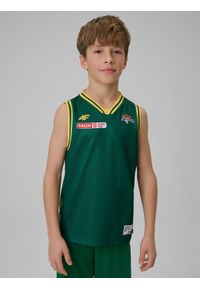 4f - 4F Koszulka meczowa replika wyjazdowa z sezonu 2025/26 dziecięca 4F x Zastal Zielona Góra - zielona 122/128 (6-8 lat). Kolor: zielony. Materiał: skóra, materiał. Wzór: nadruk. Sezon: lato. Sport: fitness #1