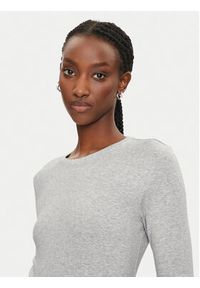 only - ONLY Bluzka Riley 15323159 Szary Slim Fit. Kolor: szary. Materiał: bawełna