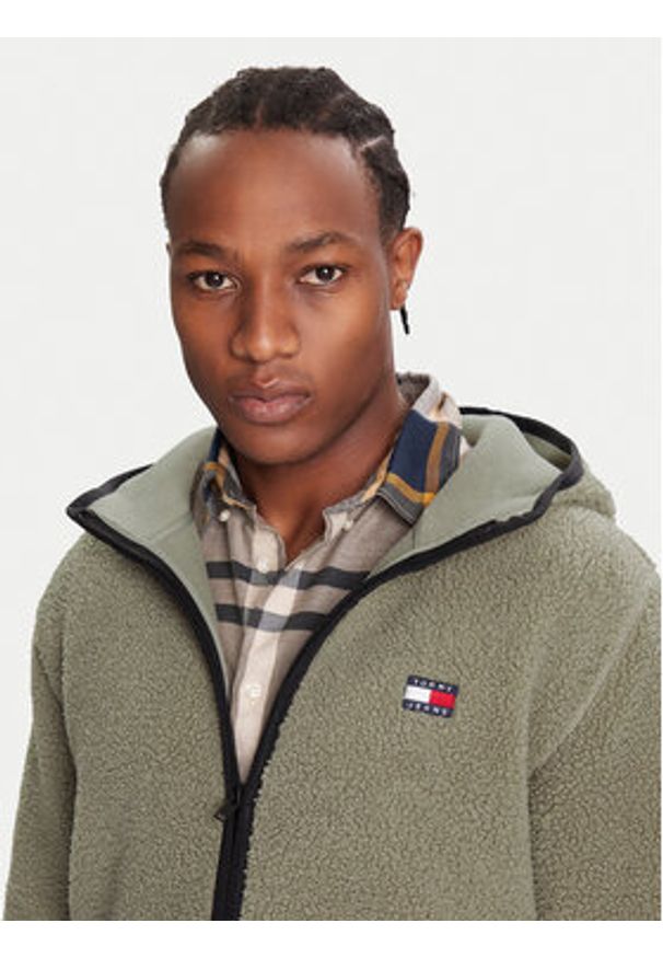 Tommy Jeans Bluza DM0DM19224 Zielony Regular Fit. Kolor: zielony. Materiał: syntetyk