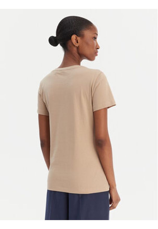 BOSS T-Shirt Elove 50554696 Brązowy Regular Fit. Kolor: brązowy. Materiał: bawełna