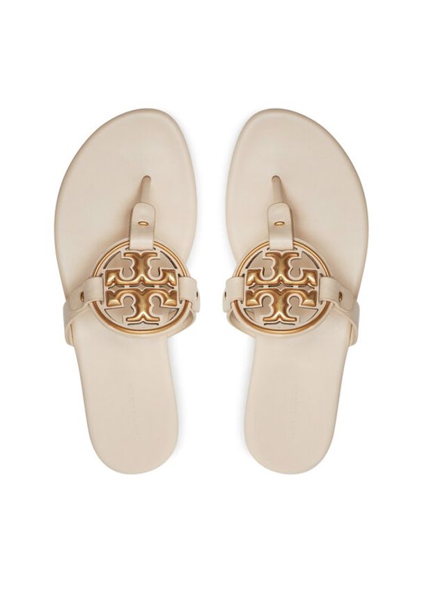 Tory Burch Japonki Miller 136593 Écru. Materiał: skóra