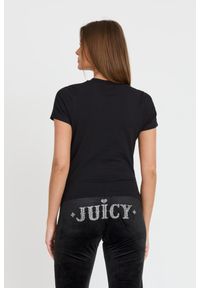 Juicy Couture - JUICY COUTURE Czarny t-shirt Ryder Rodeo Fitted. Kolor: czarny #4