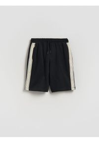 Reserved - Bawełniane szorty - czarny. Kolor: czarny. Materiał: bawełna #1