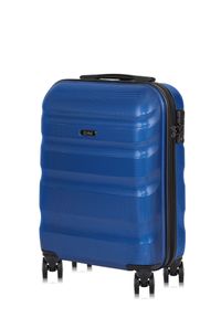 Ochnik - Komplet walizek na kółkach 19'/24'/28'. Kolor: niebieski. Materiał: materiał, poliester, guma, kauczuk #10